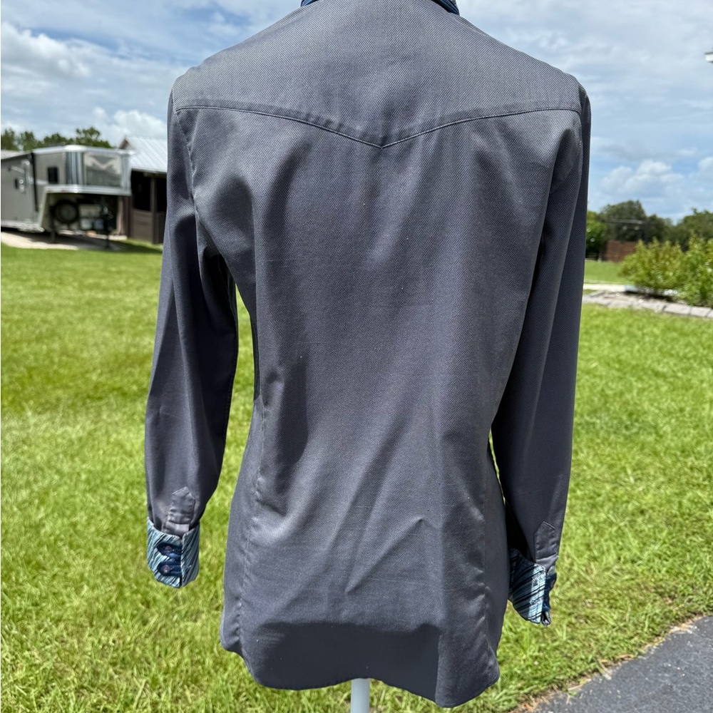 Women's Gray Long Sleeve Top